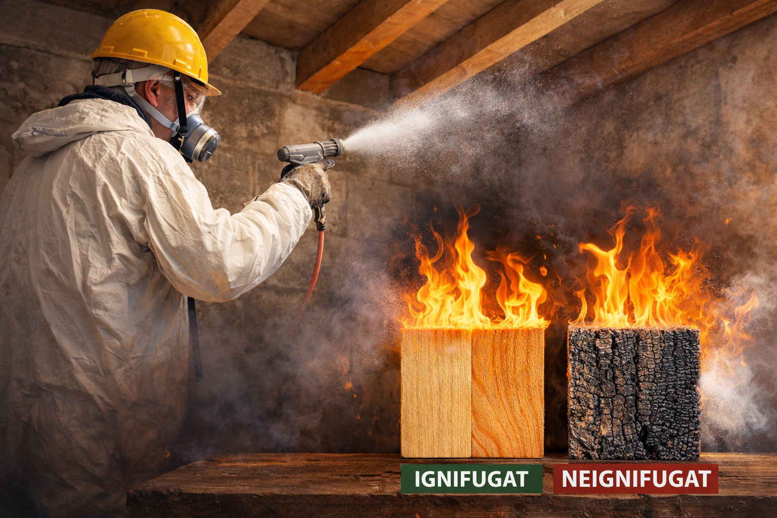 ignifugare lemn structură construcție